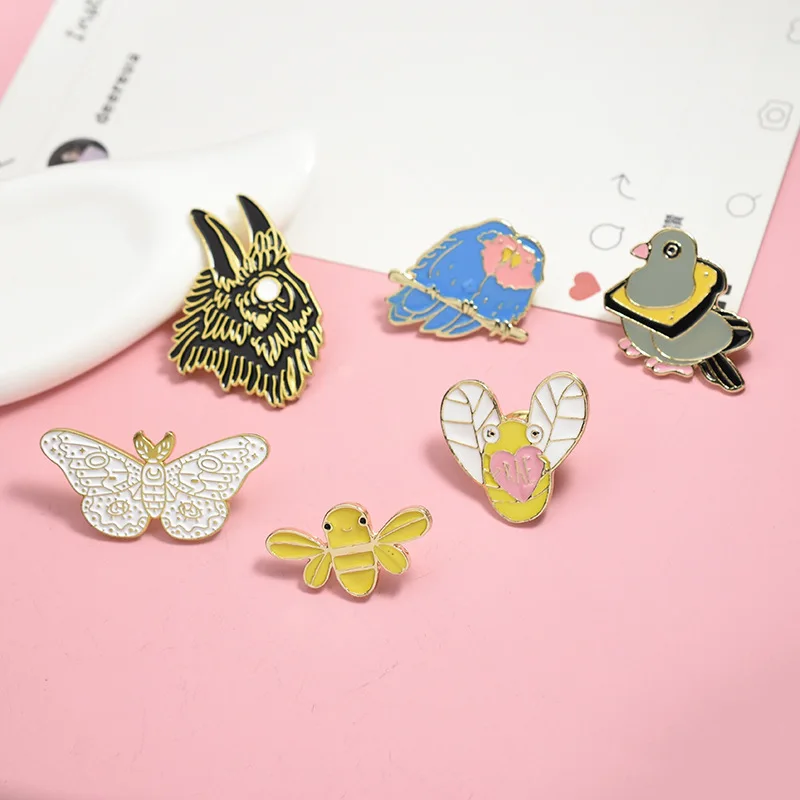 Женская и мужская брошь в виде пчелы из мультфильма Magpie корейская мода простые