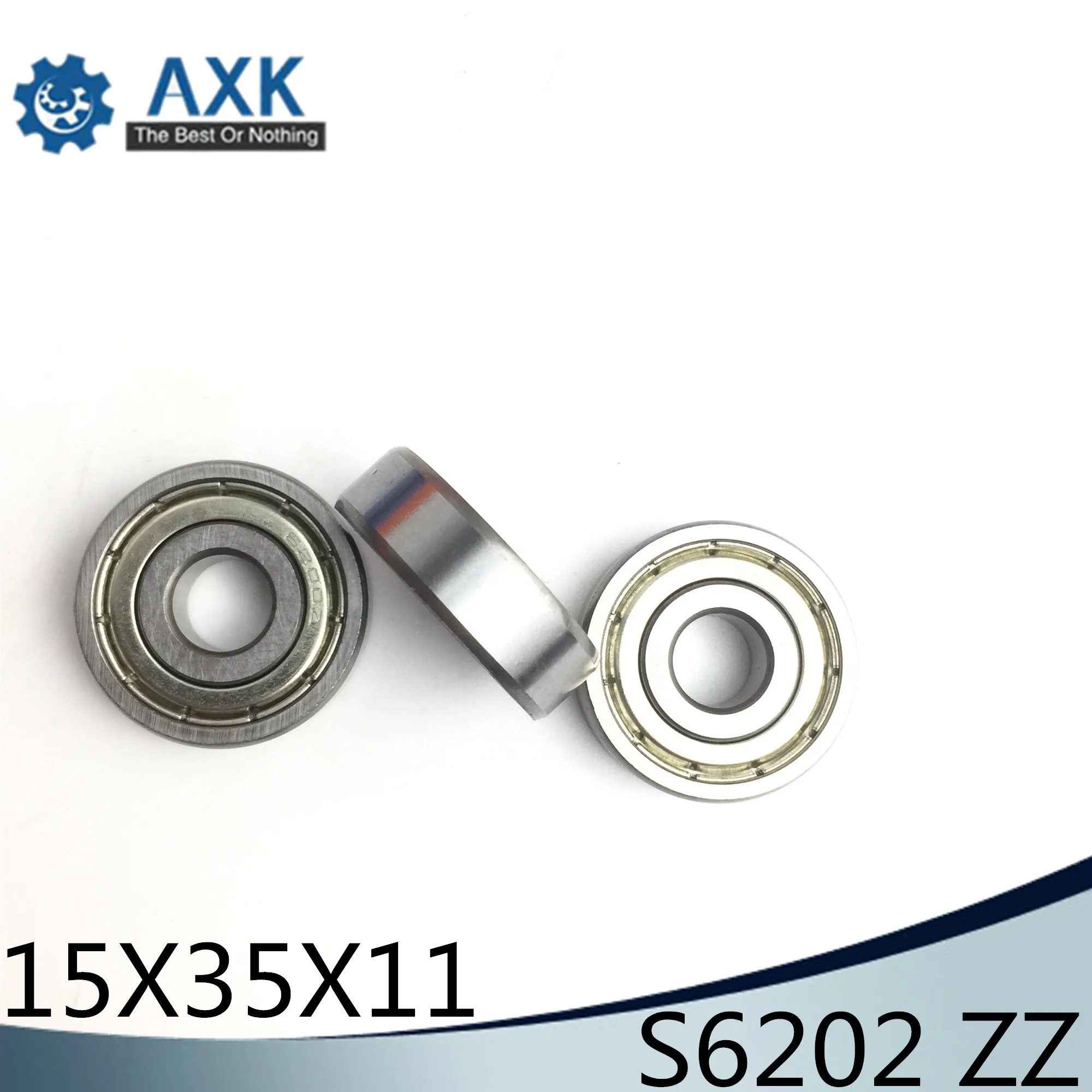 S6202ZZ подшипник 15*35*11 мм (10 шт.) ABEC 1 S6202 Z ZZ S 6202 440C Нержавеющая сталь S6202Z упорные