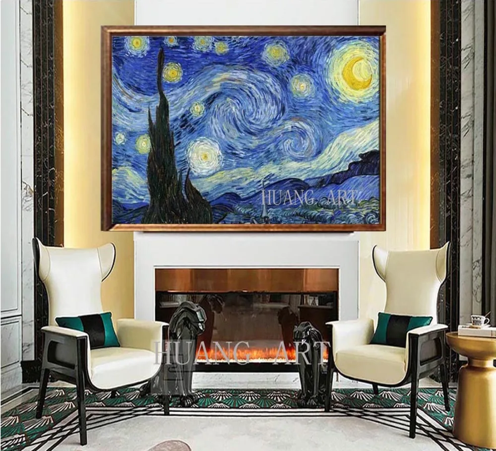 Большие фрески расписанные вручную Ирисы Ван Гога Репродукция современное и