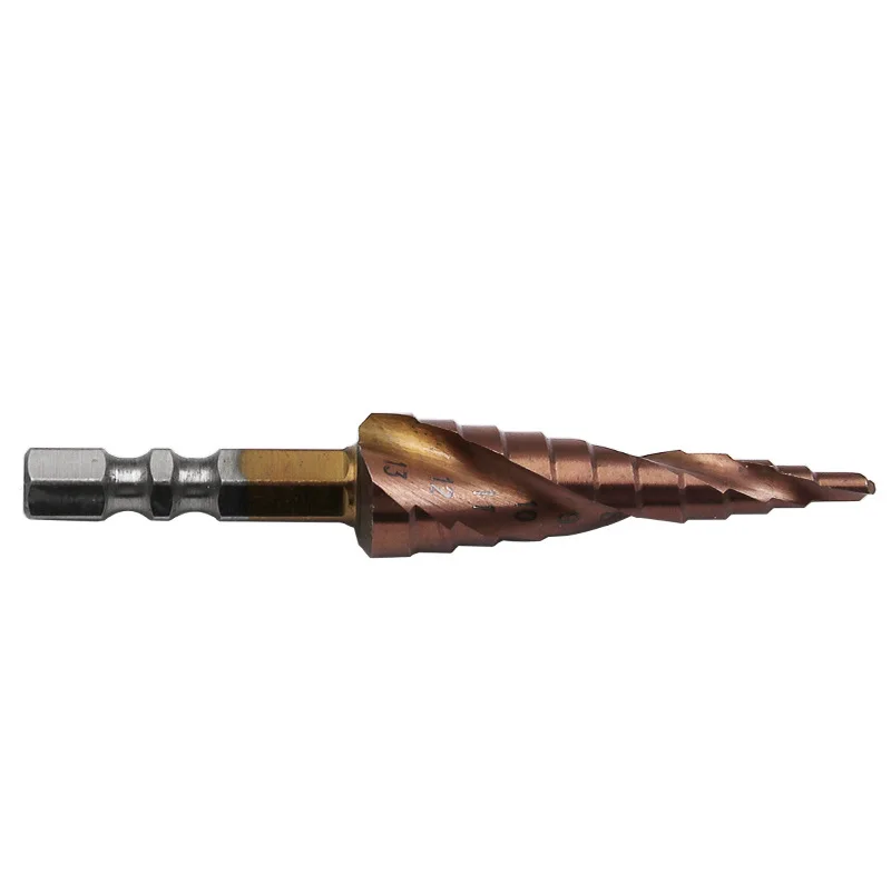 3-13mm 1 шт. M35 6,35 мм Шестигранная ручка Шаг сверло 3-13 мм Кобальт шаг конус Cutt инструменты Деревообработка Дерево Металл сверло - Цвет: 3-13mm