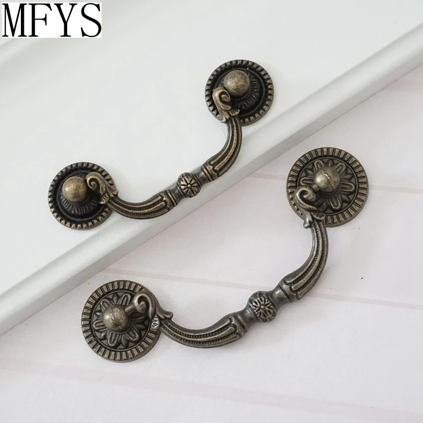 MFYS 3 &quot3 75&quot Винтаж падение залог комод ящиков Ручки рукоятки античный