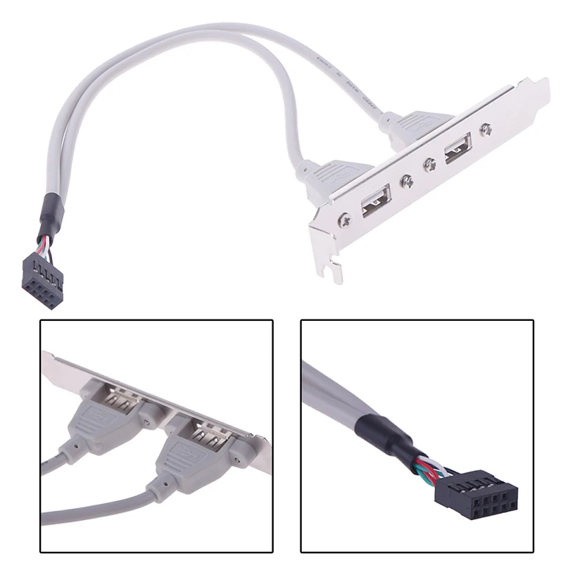 1 шт. 2-портовый USB-адаптер для материнской платы | Компьютеры и офис