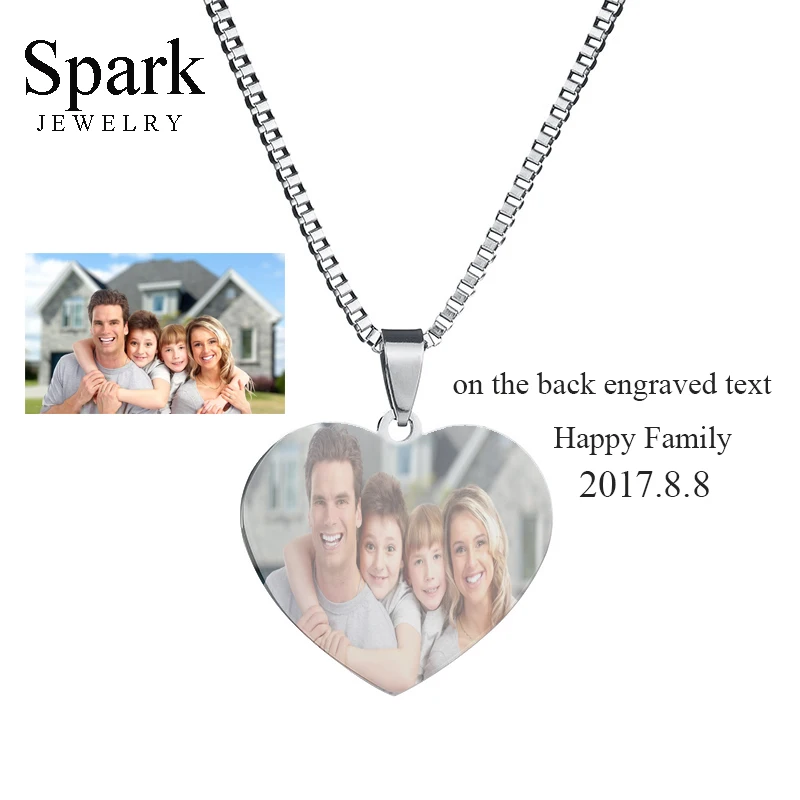 Ожерелье с подвеской в виде сердца из нержавеющей стали|necklace stainless steel|custom jewelryname