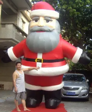 Счастливый Надувной Санта Клаус 5 м надувные игрушки веселые украшения|clause| |