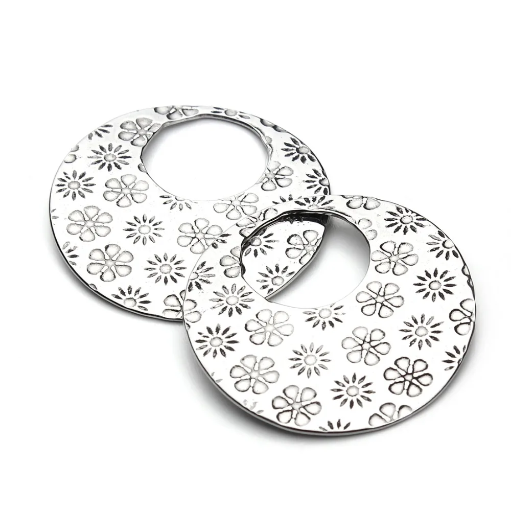 Серьги капельки из нержавеющей стали серебристого цвета 10 шт./лот 28 мм|metal stamping