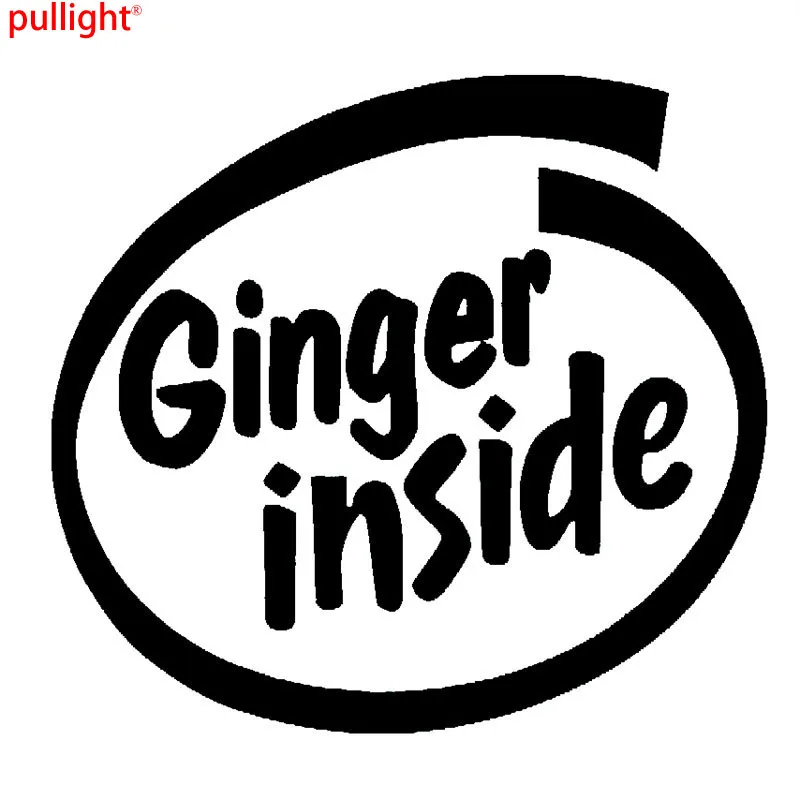 Забавная виниловая наклейка GINGER INSIDE' для автомобиля фургона велосипеда бампера