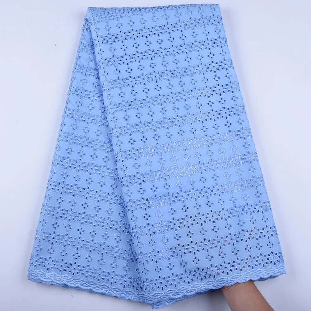 Высококачественная 100% хлопковая африканская швейцарская вуаль кружевная ткань