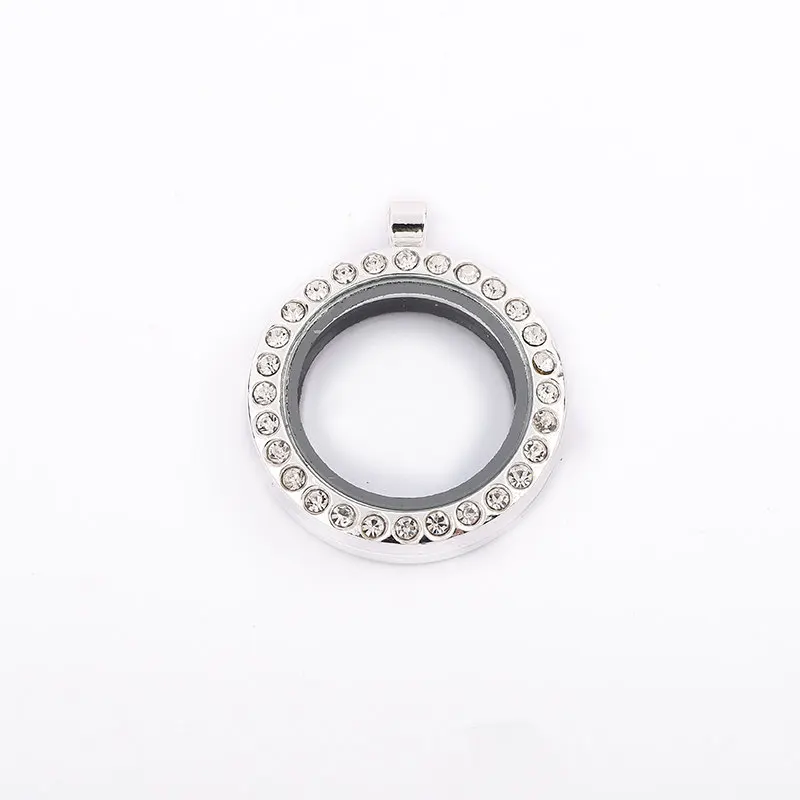 big crystal 30 silve 28 стилей 30 мм Серебряный Круглый Овальный плавающий медальон с подвесками из цинкового сплава Магнитный Серебряный стеклянный круглый плавающий медальон с цепочкой - Окраска металла: big crystal 30 silve