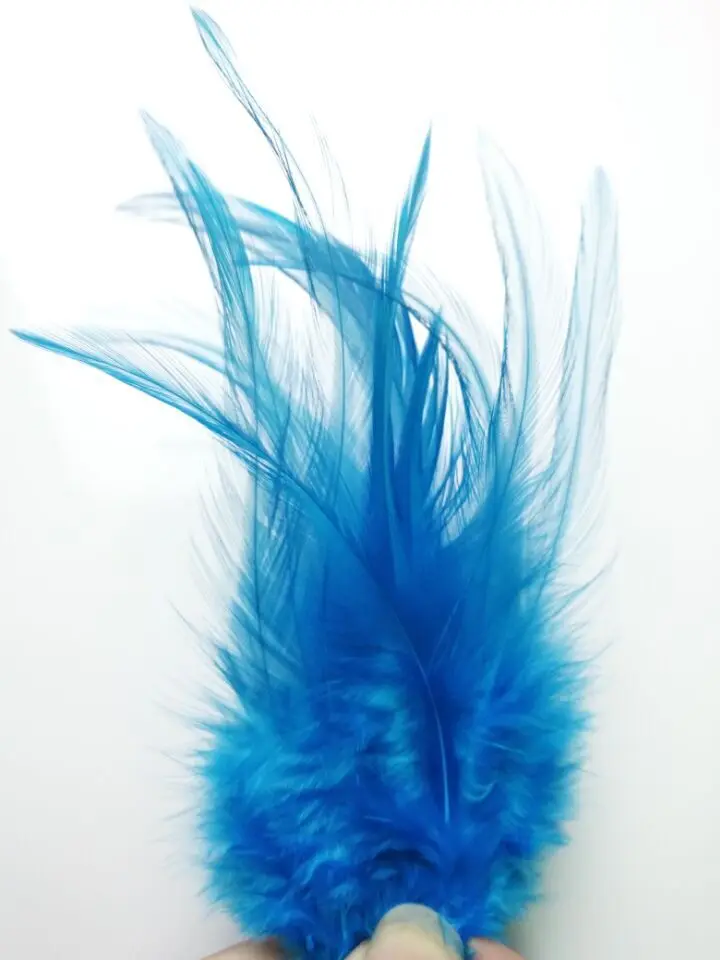 Новинка! Продажа светло голубых 20 шт. высококачественных натуральных перьев