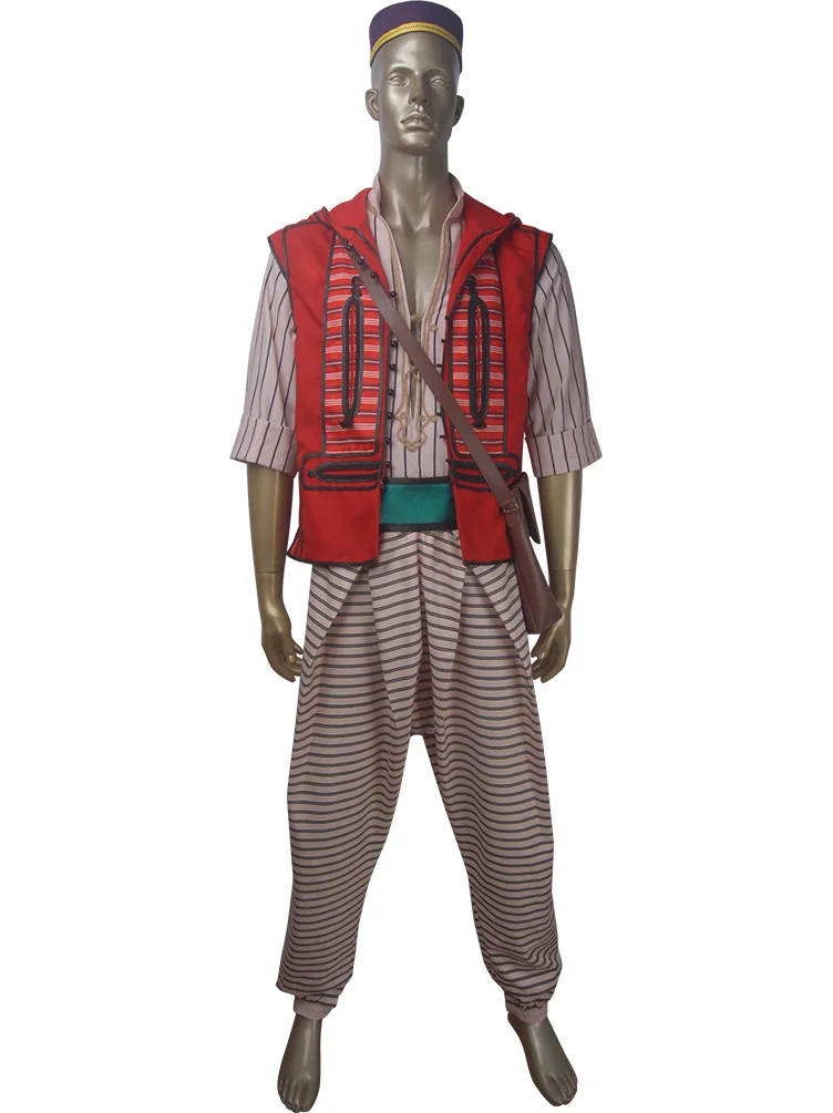 Мужской костюм для косплея Аладдин (2019) Хэллоуина уличная крыса урчин