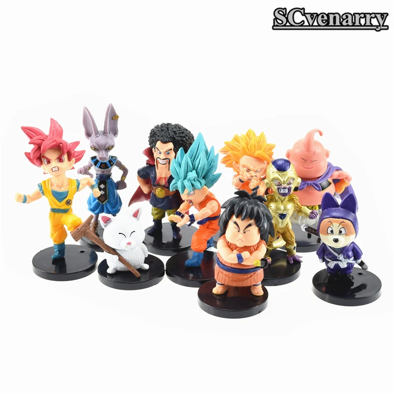 10 шт./компл. Dragon Ball Супер фигурка Saiyan Goku Буу сатана Dragonball ПВХ фигурку Игрушечные