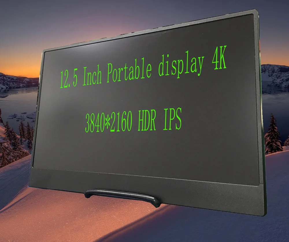 12 5 дюймов 4K 3840*2160 ips Портативный дисплей гибкий кабель HDR 16:9 HDMI DP USB выход для