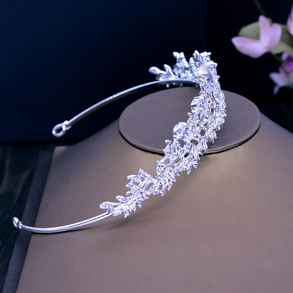 Lindo Espumante Prateado Cristal Big Festa показ Pageant Coroa Tiara Do Casamento De Noiva Acessorios Para o Cabelo|casamento tiara|coroa