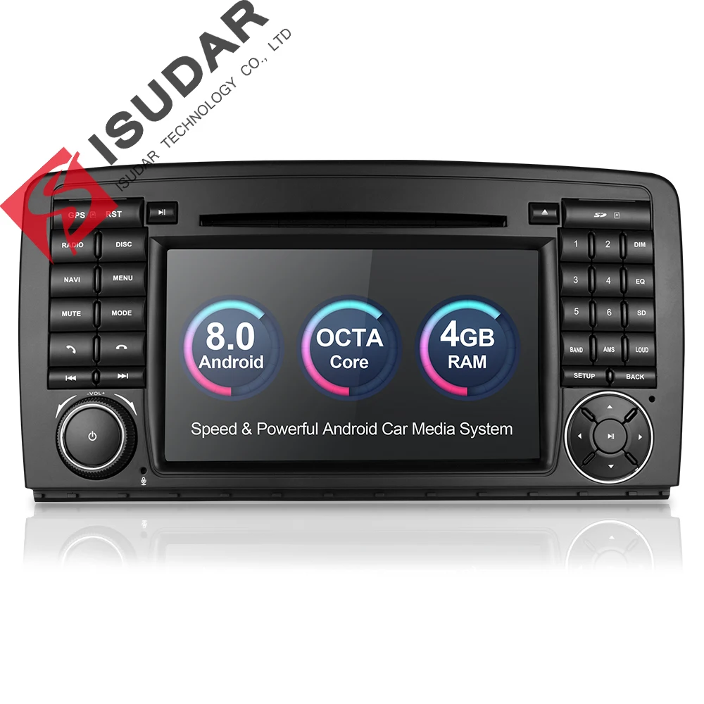 Isudar Автомагнитола 2 Din с 7 Дюймовым Экраном на Android 8.0 Для Автомобилей Mercedes/Benz/AMG R Class