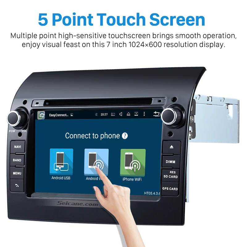 Распродажа Seicane Android 8 0 7 &quot1 Din автомобильный радиоприемник для Fiat Ducato DVD
