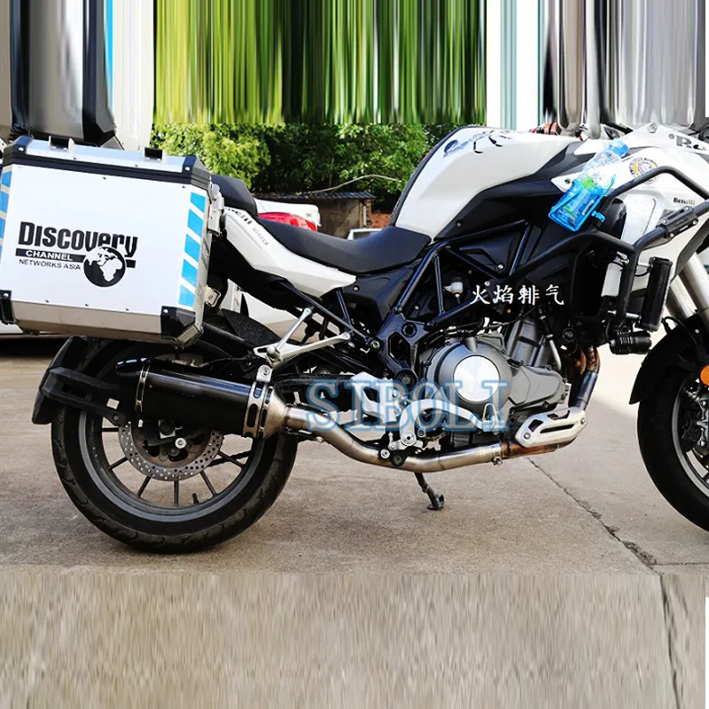 Для Benelli TRK502 выхлопная полная система мотоцикла без шнуровки глушитель Escape Mid Tube DB