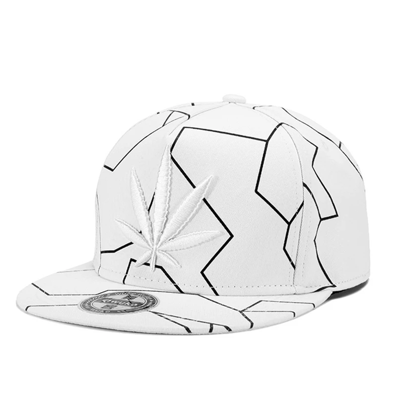 Бейсболка с вышивкой в виде кленового листа Кепка стиле хип хоп Snapback мужские и