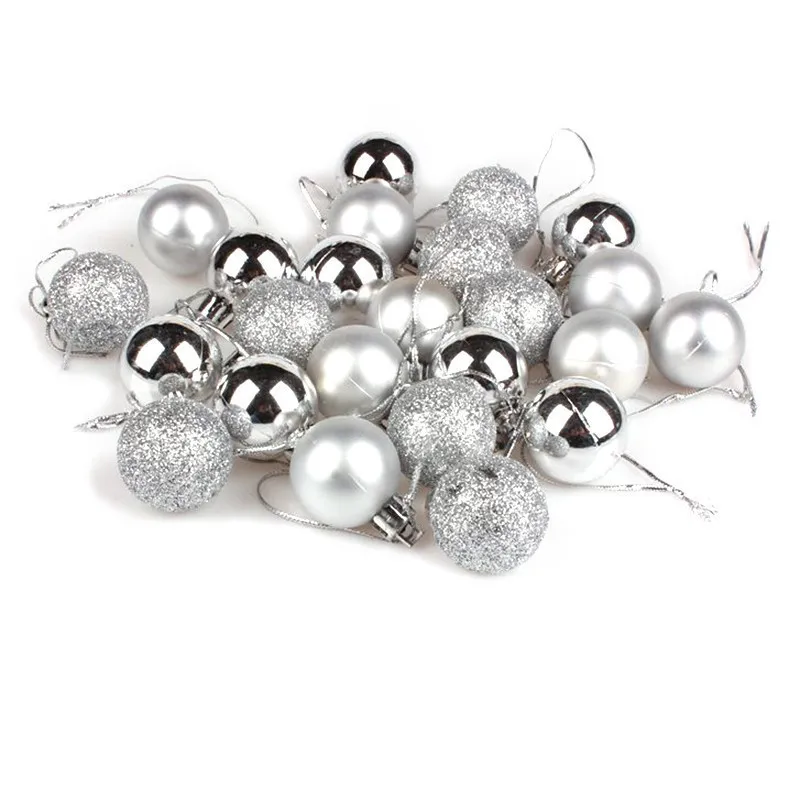 24Pcs/Lot Christmas Tree Ball Baubles Xmas Party Wedding Hanging Ornament Decoration Supplies 10 Colors|decoration supplies|decorative