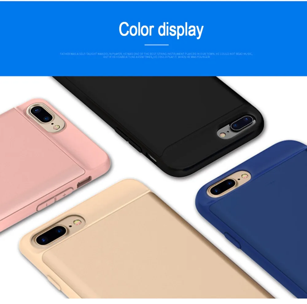 Внешний аккумулятор чехол для iphone 6 7 8 2500 мАч~ 7300 мАч банк питания для мобильного телефона зарядное устройство чехол для iphone 6P 7P 8P
