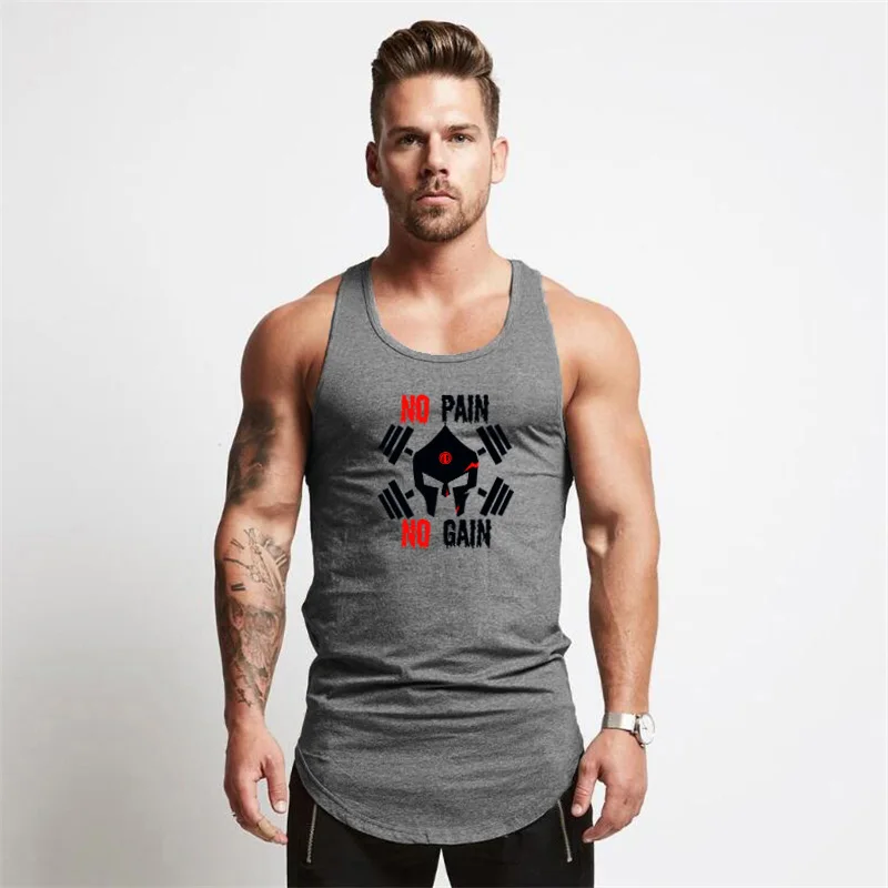 Mens Running Vest Gym Sleeveless Shirt Summer Slim Tank M-XXL 2021 Men Sport Top New Workout Training Man Singlet | Спорт и