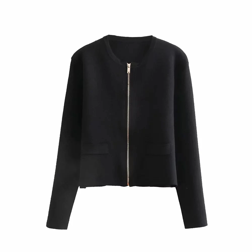 2018 Autumn Fashion Women Zipper Design Cardigan Sweaters Contrast Color Long Sleeve Sweater Cardigans BB494 |