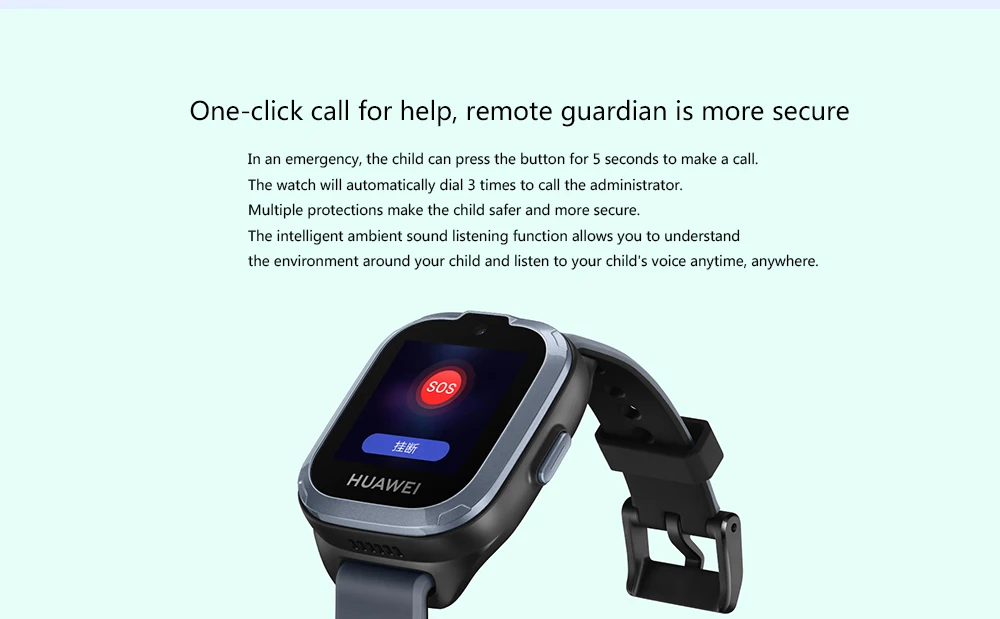 HuaWei Kids Smart band 3 с 2G сетевой WiFi Bluetooth gps 0,3 M камера 1," tft сенсорный экран SOS Вызов голосовой помощник