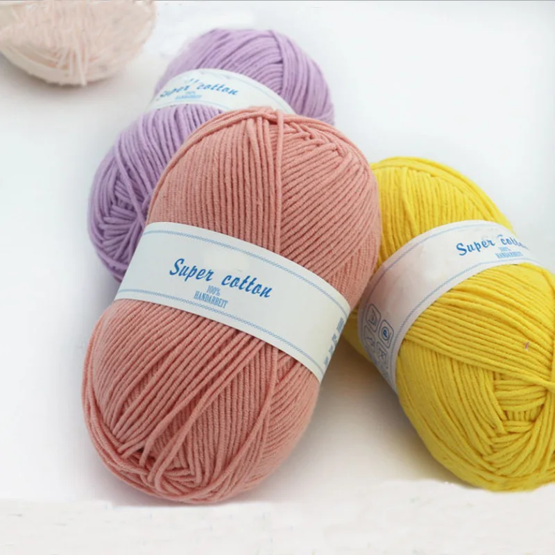 10 Pcs / Lot 60% Acrylic 40% cotton milk thick yarn crocheted soft baby for hand knitting crochet laine a tricoter | Дом и сад