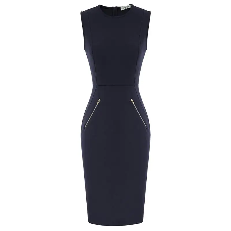 Классические платья-карандаш для женщин однотонное офисное женское платье без
