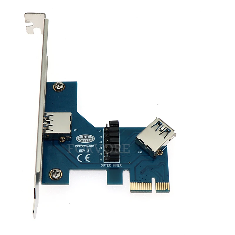 PCI express x1 PCIe до 2 адаптер маршрутизатор двойной слот Riser Card usb3.0 низкопрофильный