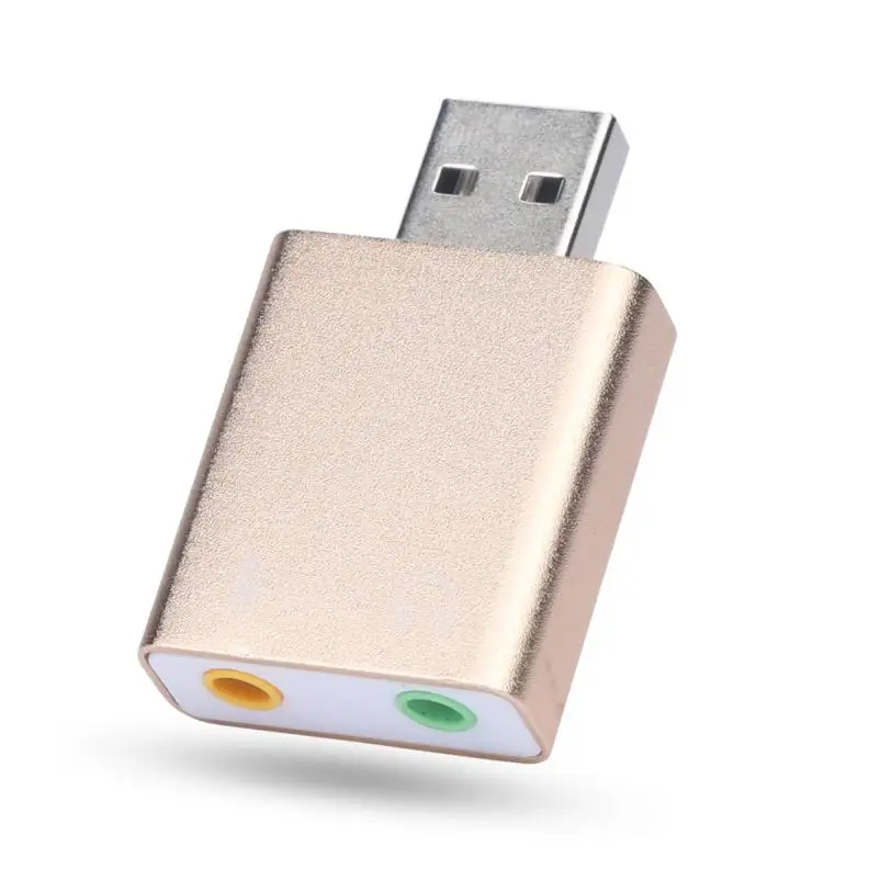 Хорошая продажа Внешний USB 2 0 в 3D Виртуальная Звуковая карта адаптер конвертер 7 1
