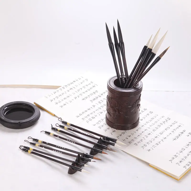 16 шт./компл. RUYANGLIU Chinese ручка кисть для каллиграфии Set Advanced Soft шерстяной волос Brush Pen