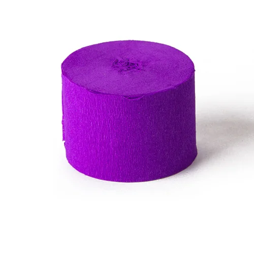 purple Большая! 25 М длинные крепированная бумага серпантин Гирлянда Свадебные украшения Дети День рождения радуга вечерние принадлежности для душа ребенка - Цвет: purple