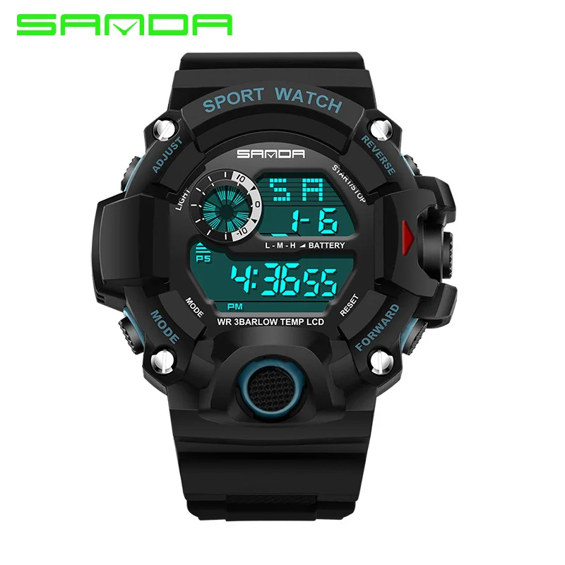 

SANDA Sports Watches S-SHOCK Military Watch Men Fashion Wristwatches Dive Men's LED Digital Watches Waterproof Relogio Masculino