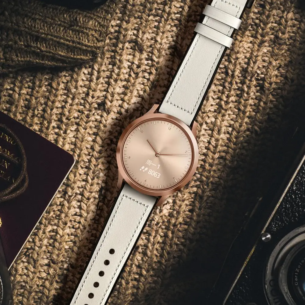 Кожаный ремешок для часов Garmin Vivoactive3 VivomoveHR силиконовая наклейка первый слой