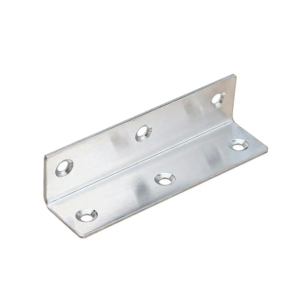 6PCS stainless steel corner code L-type 90 degree right angle fixed block reinforcement triangle iron bracket universal | Обустройство