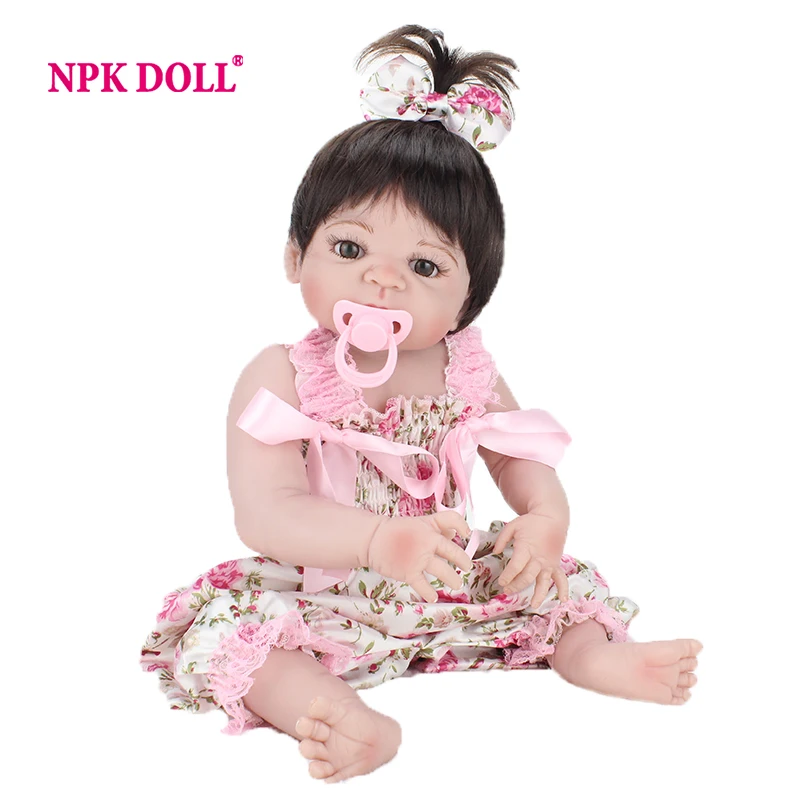 NPKDOLL Куклы реборн игрушки 55 см полная силиконовая Реалистичная кукла