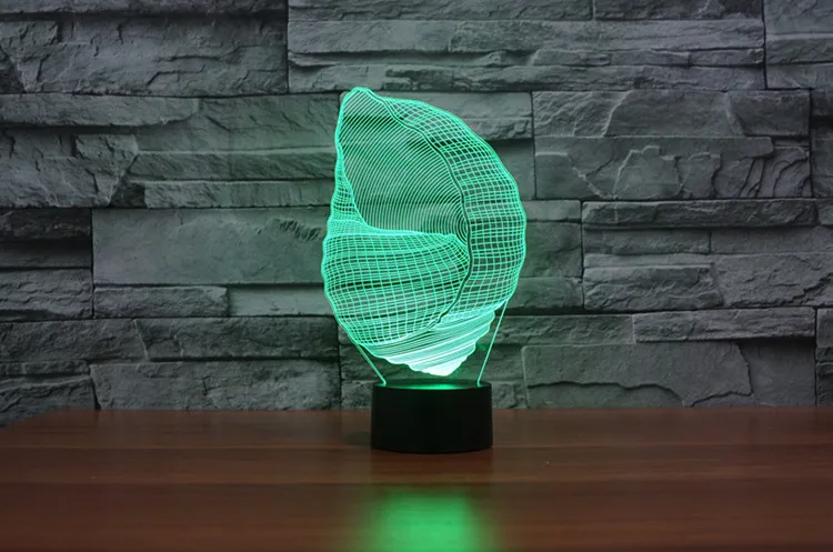 Новое поступление в форме раковины ночник лампа 3D светодиодная вспышка