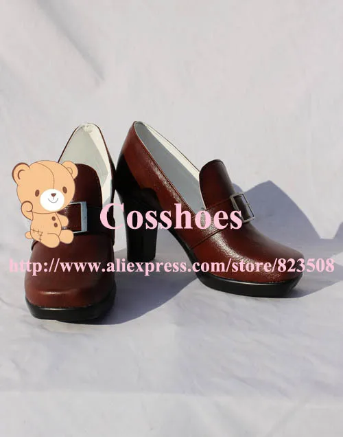 На заказ короткая коричневая обувь Сиэля из черного двореца Косплей Kuroshitsuji