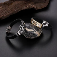 punk scorpion charm men bracelet stainless steel silicone bracelets insert jewelry gift deco accessories pulseira bijuteria