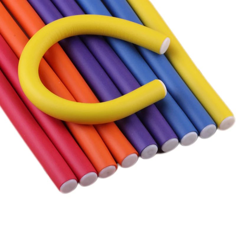 20 pcs/set Hair Curling Flexi rods DIY Soft Twist Foam Bendy Rollers Magic Plastic Curlers Spiral Diameter 1.6cm |