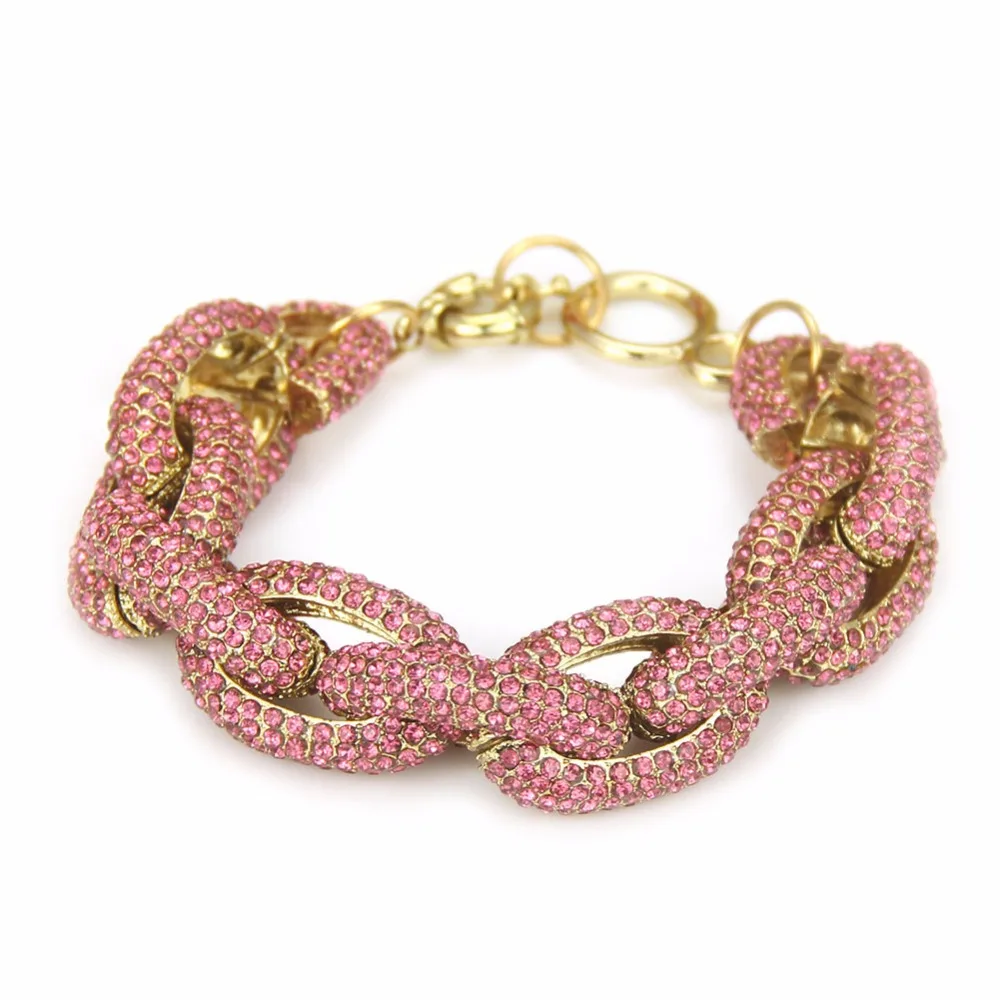 Модный браслет цепочка с кристаллами|chain bracelet|bracelet fashionfashion bracelet |