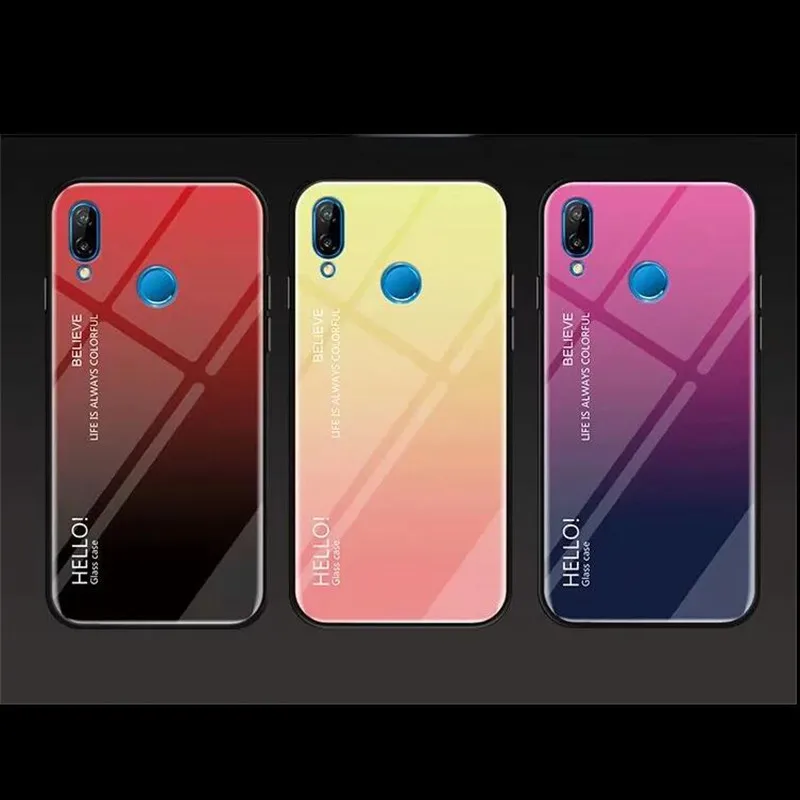 Роскошный силиконовый чехол для Huawei Nova 3 I 3E градиентный прозрачный из