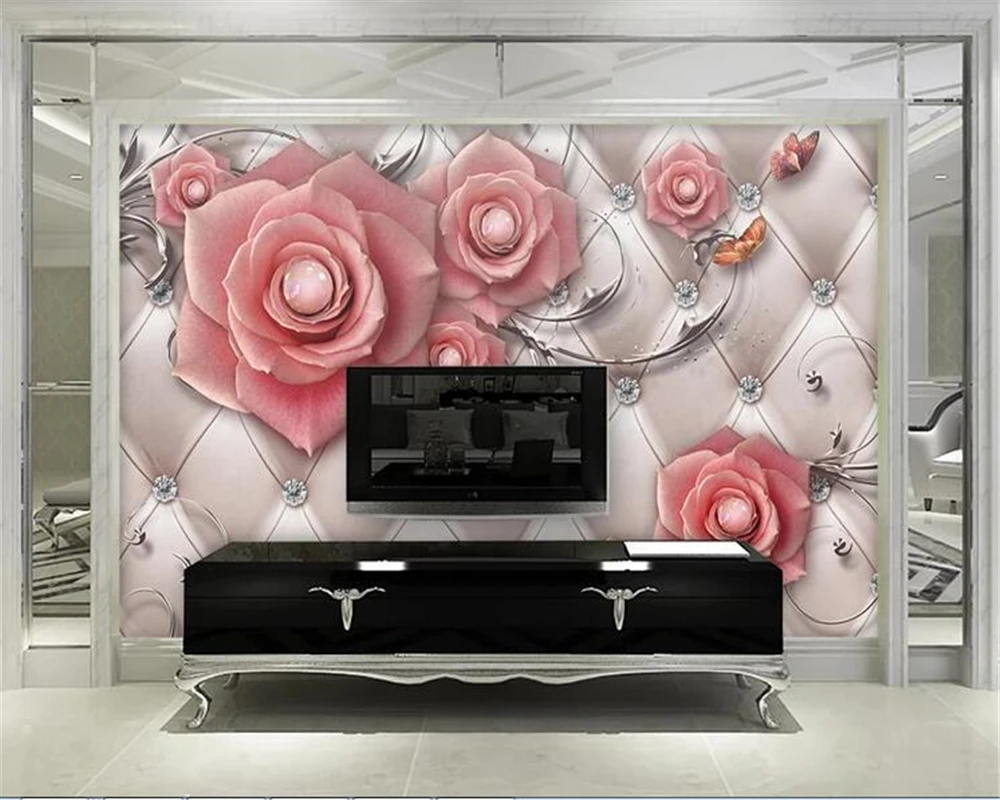 beibehang wallpaper Luxury aristocratic European interior hardcover diamond jewelry 3d wall background | Обустройство дома