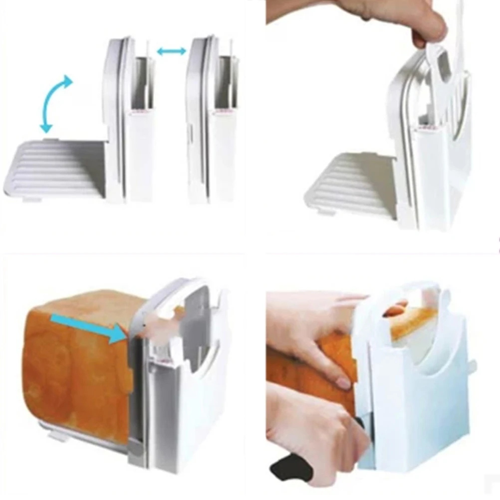 Bread Slicer Cutting Guide Loaf Bagel Toast Sandwich Plastic Folding Slice Cutter Mold for Kitchen Home | Дом и сад