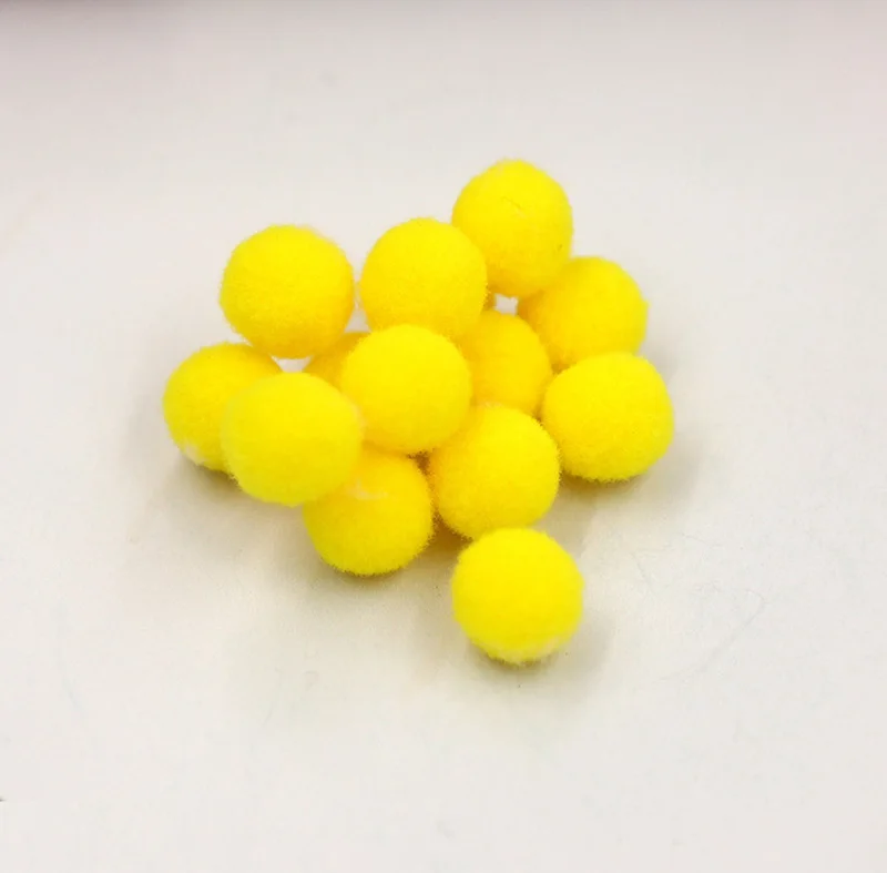 yellow 500 шт 10 мм цветной круглый шарик из шерстяного войлока s Pom Poms для Diy девушек вечерние принадлежности Свадебные украшения шарик из шерстяного войлока аксессуары - Цвет: yellow