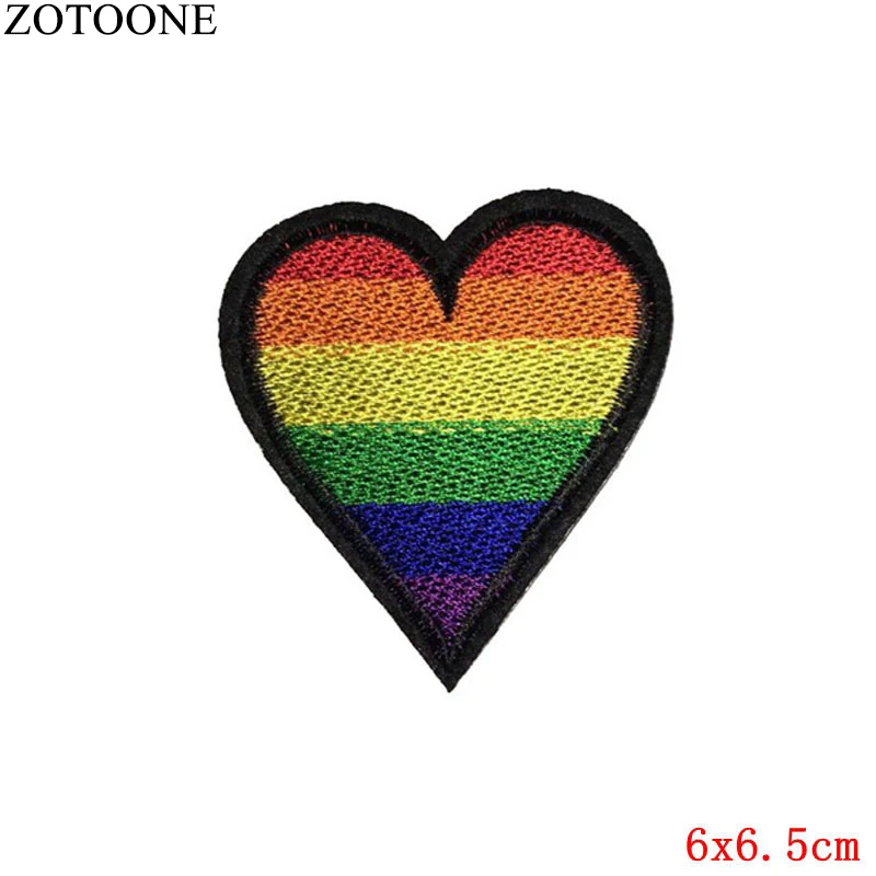 PE0309CT ZOTOONE нашивки с железным сердечком для одежды вышивка аппликация Блестки любовь письмо патч джинсы DIY железная наклейка для одежды - Цвет: PE0309CT