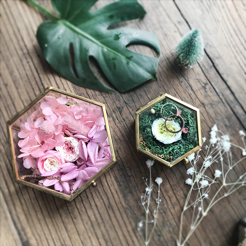 Коробка из витражного стекла коробка для обручального кольца Подарочные