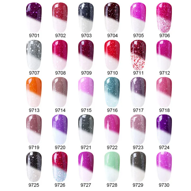 

Belen 7ml Snowy Thermal Chameleon Change Nail Gel Temperature Nail Polish Varnish Semi Permanent Thermo Varnishes Hybrid Lacquer