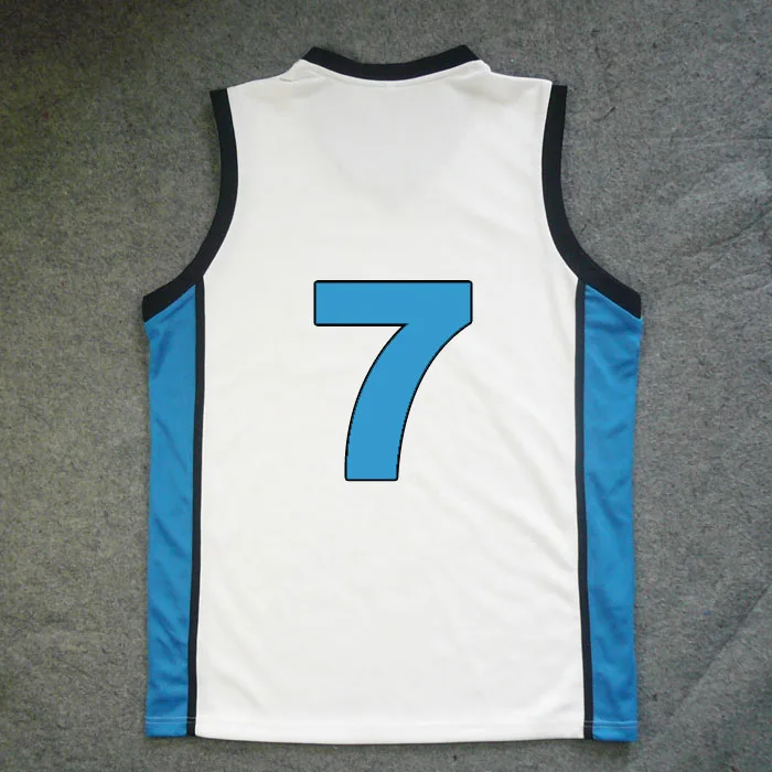 Kuroko без детской корзины косплей Белый № 7 Мужской косплей|jersey rugby|jersey blousejersey women |