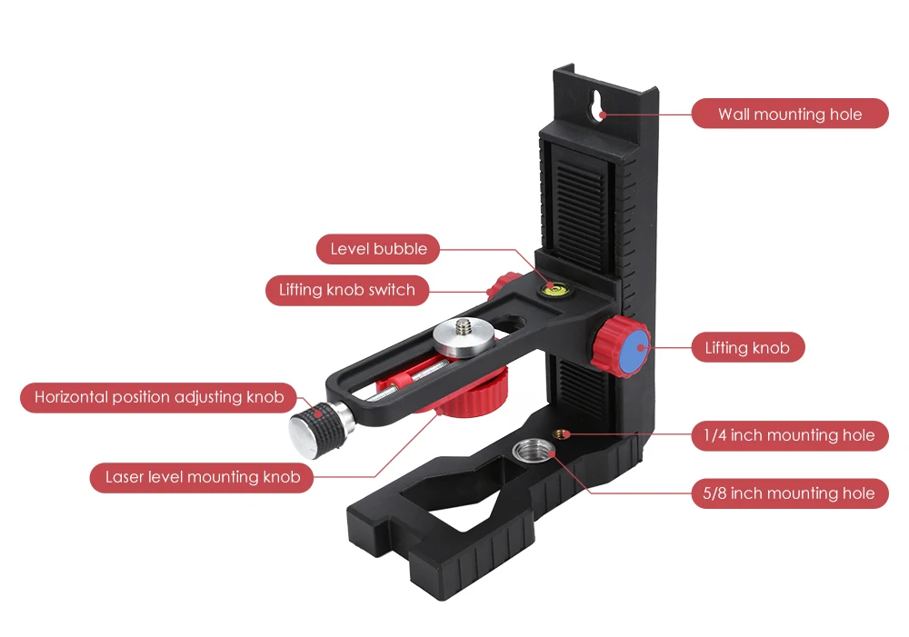 Laser Levels accessories Adjustable Magnetic Wall Mounted Bracket Infrared Level Instrument Hangs Wall Hanger